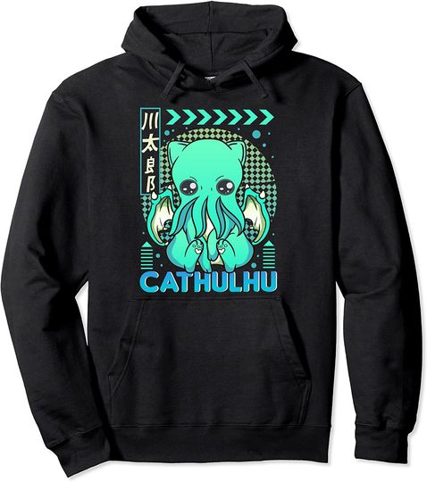 Cute & Funny Cathulhu Cthulhu Cat Kawaii Anime Pullover Hoodie