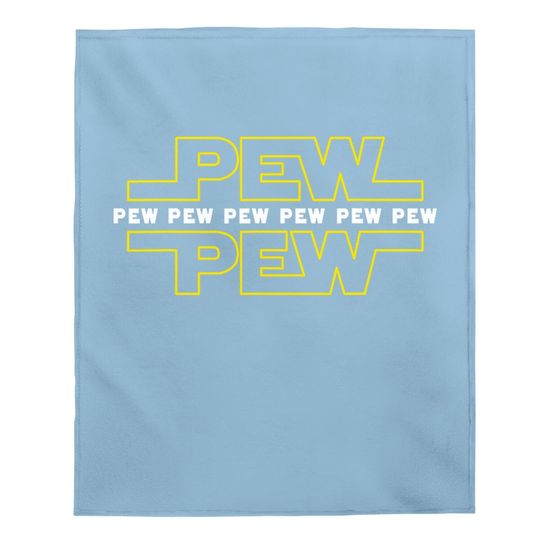 Pew Pew Wars Star Noises Science Baby Blanket