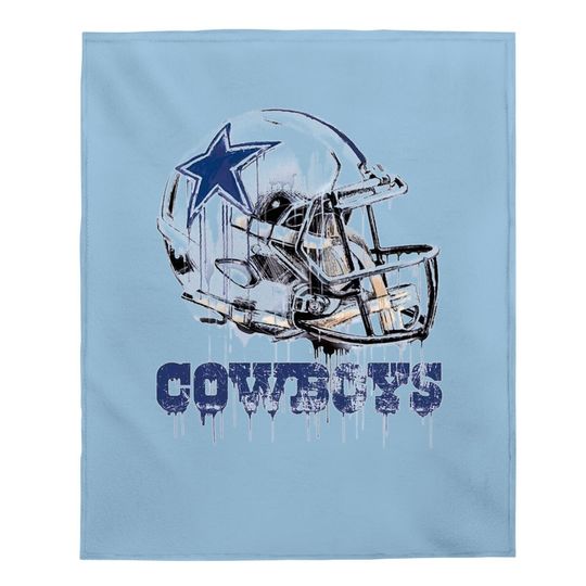 Dallas Cowboys Drip Helmet Baby Blanket