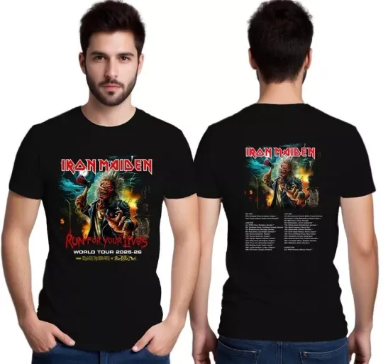 T-Shirt Black!!! Run for Your Lives Tour 2025 with Tour Dates Fan Shirt