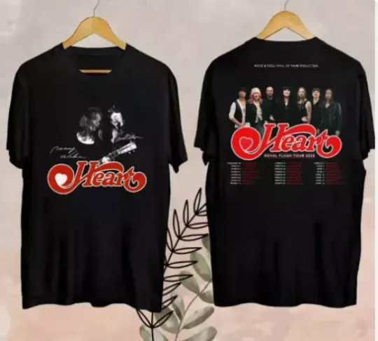 Rock Band Heart 2025 Tour Shirt, Heart Band Royal Flush Tour 2025 T-Shirt