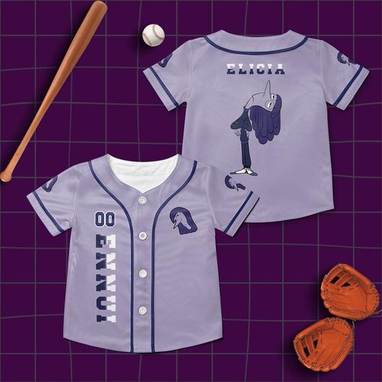 Custom Ennui in Inside Out 2 Baseball Jersey, Animation Cartoon Jersey Shirt, Disney Pixar Jersey Shirt