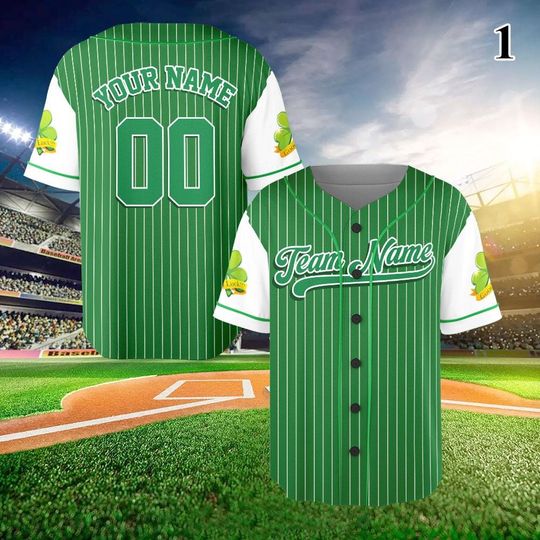 Personalized Baseball Jersey, St Patricks Day Shirt, St Patrick's Day Gift, Irish Shamrock Shirt, Custom Baseball Jersey, Family Jersey