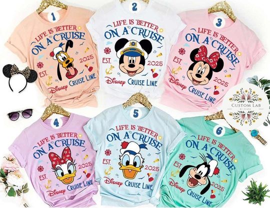 All Characters Disney Cruise Shirt, Mickey & Friends Family Cruise Vacation 2025, Life is better on a Cruise, Disney Wish Dream Magic Wonder