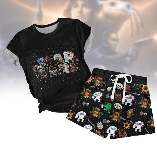 Star Wars Pajamas Set, Galaxy's Edge T-Shirt Short Set, Disneyland Family Matching Pjs, Darth Vader Sleepwear, Stormtrooper Summer Pant