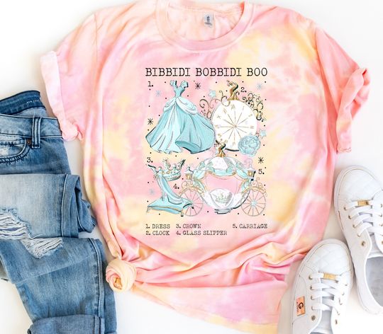 Bibbidi Bobbidi Boo Tie Dye Shirt| Cinde Shirt| Disney Tie Dye Shirt