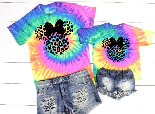 Leopard Minnie Shirt, Leopard Tie Dye, Cheetah Minnie Shirt, Animal Kingdom shirt, Safari Shirt, Disney women's shirt, Disney Style Shirt