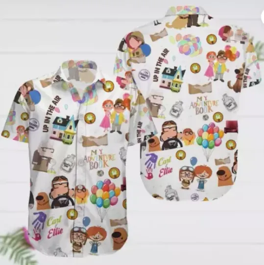 Pixar Up Carl And Ellie Up In The Air My Adventure Book 3D HAWAII SHIRT