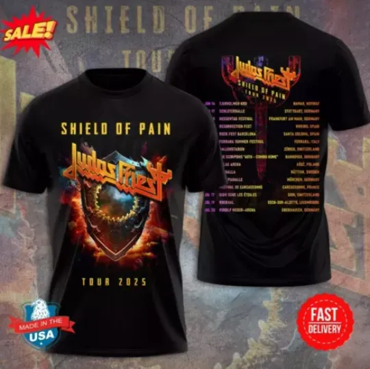 Judas Priest Tour 2025 3D Shirt, Judas Priest Tour 2025 3D Shirt