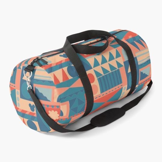 "it's a small world" Pattern (vintage palette) Duffle Bag