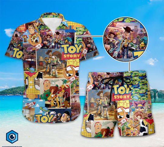 Woody Buzz Lightyear Hawaii Shirt, Toy Story Summer Vacation Hawaii Shirt, Summer Hawaiian Shirt, Summer Beach Shirt, Family Vacation Shirt