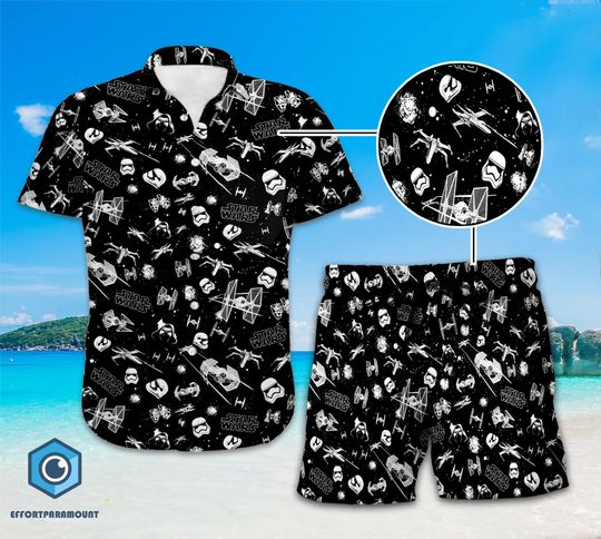 Starwars Stormtrooper Hawaiin Shirt, Stormtrooper Hawaiian Shirt, Stormtrooper Shirt, Galaxy's Edge Trip Shirt, Disneyland Hawaii Shirt