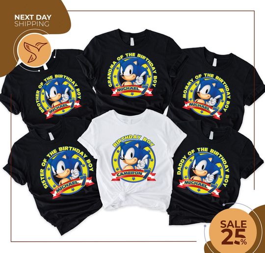 Birthday Shirt | Family Birthday Shirt | Sonic Birthday Shirt| Sonic Birthday Party| Sonic Family Shirt | Sonic Birthday Shirt | Sonic Shirt