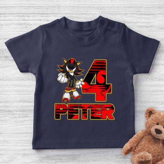 Hedgehog Shadow Sonic 3 Shirt/Shadow Birthday Boy Shirt/Sonic Shirt/Sonic 3 Hedgehog Birthday Shirt/Sonic The Hedgehog Shirt