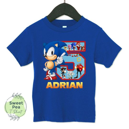 Birthday gift for toddler, Sonic birthday shirt, Sonic Shirt, Sonic Shirt toddler, Birthday Sonic shirt, Sonic Birthday Party Shirt