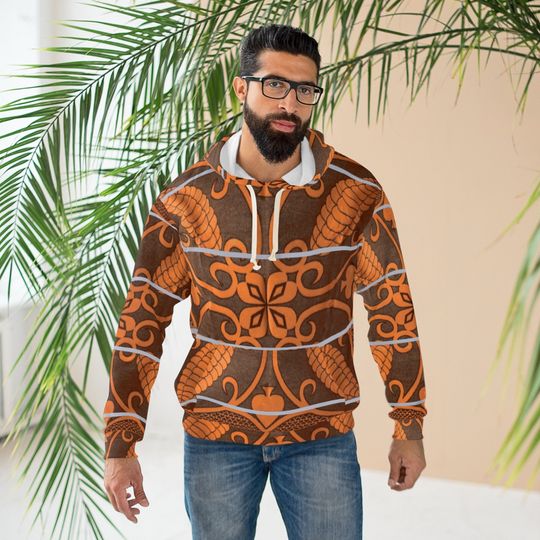 Black Panther Costume, Brown and Orange Basotho Hoodie, Basotho Costume, Black Panther Hoodie, Wakanda Hoodie, Marvel Wakanda Costume