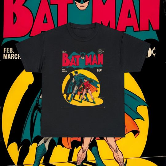 Vintage Batman #9 1942 DC Comic Cover T-Shirt Front Print Unisex