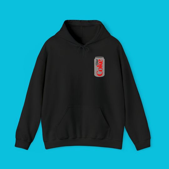 Diet Coke Lover Hooded Sweatshirt | 'My Blood Type is Diet Coke' Fun Apparel