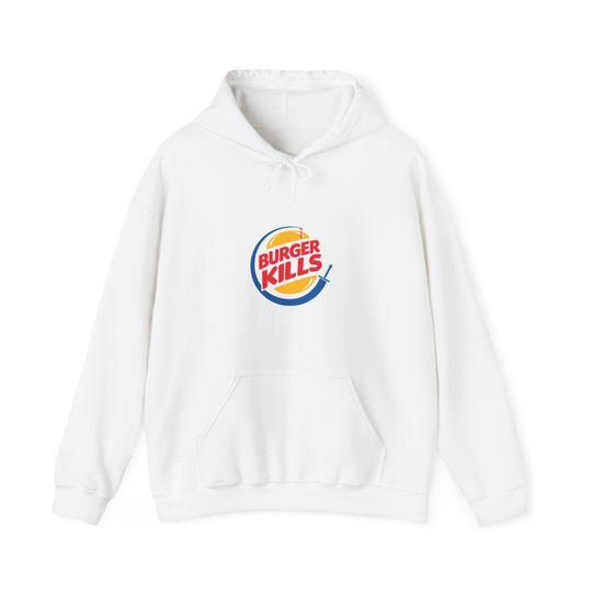 Burger Kills Unisex Hoodie, Modern Streetwear, Gift for Him/Her, Fall Fashion, Burger King