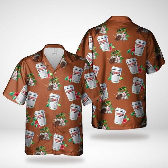 Dunkin Donuts Hawaiian Shirt, Just Donut Button Shirt, Dunkin Donuts Lovers Shirt, Coffee Lover Short Sleeve Shirt, Vacation Shirt