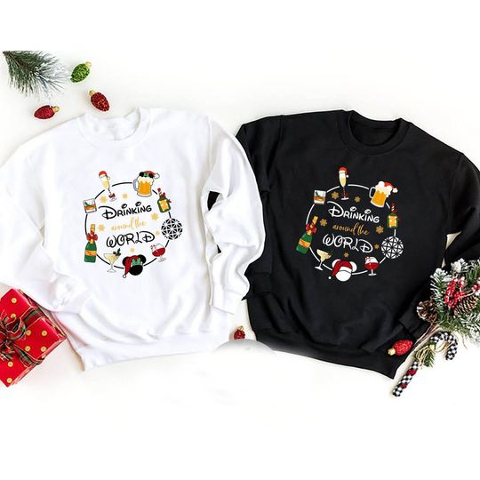 Drinking Around The World Christmas Sweatshirt