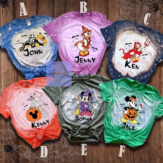 Disney Halloween Bleached 3D Tshirt