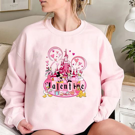 Discover Disney Valentines Day Sweatshirt, Mickey And Friends Sweatshirt
