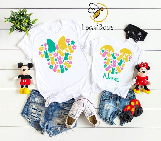 Disney Shirt, Disney Easter Shirt, Disney Bunny Shirt, Easter Bunny Minnie Mickey Shirt
