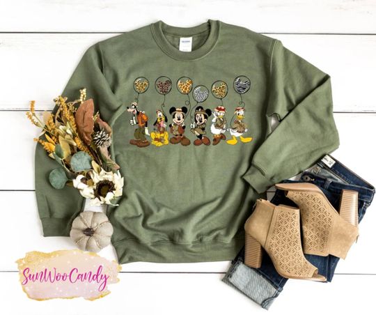 Animal Kingdom Sweatshirt, Disney Safari Leopard