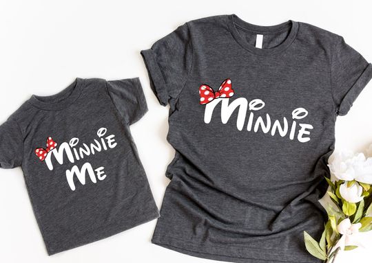 Minnie and Minnie Me Shirt, Cute Disney Shirt, Mom and Her Daughter Matching Tee, Mother's Day Gift