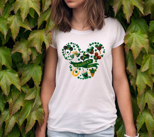 Disney Heart St Patrick's Day Shirt, St Patricks Day shirt Women, Lucky Shirt
