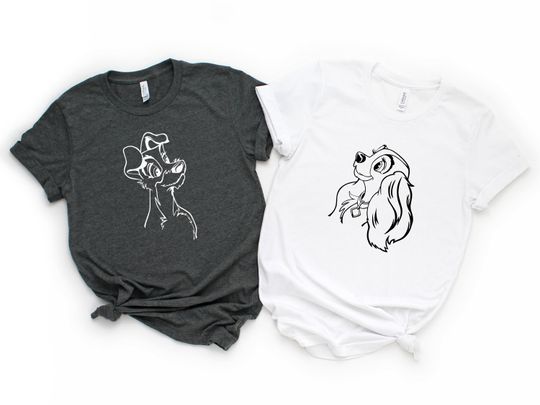 Lady And Tramp Shirt, Disney Shirt, Lady And The Tramp Couple Shirt, Disney Matching Shirt, Disney Family Shirt