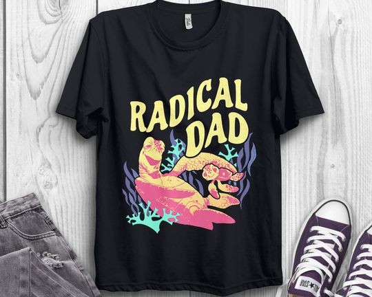 Disney Finding Nemo Radical Dad Crush & Squirt Duo Shirt,Magic Kingdom Shirt,Disneyland Family Vacation Trip Gift Unisex T-shirt Kid Shirt