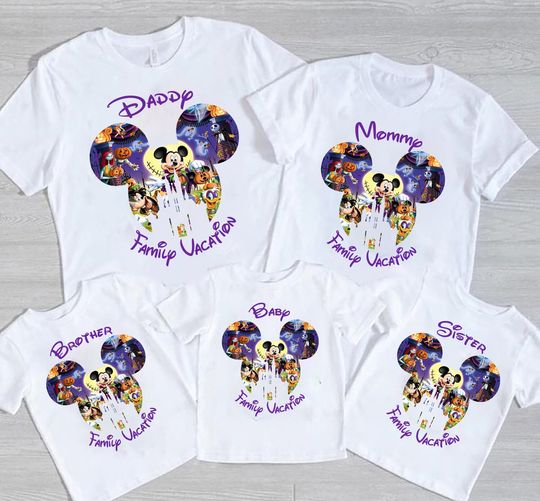 Disney Halloween Shirt, Personalized Disney Halloween Family Matching Shirt