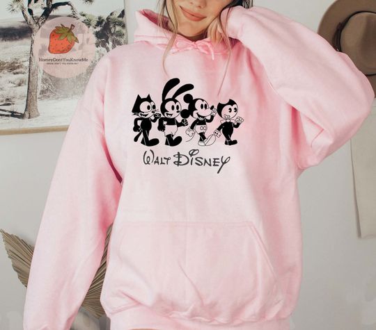 Julius the Cat Oswald the Lucky Rabbit Mickey Mouse Hoodie, Disney Trip Hoodie