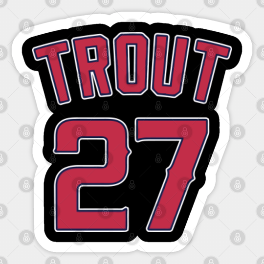 trout - Mike Trout Angels Jersey Gift - Sticker