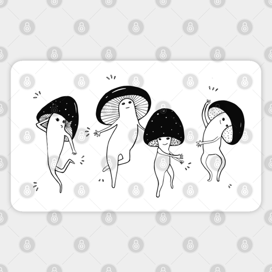 Happy fungi - Mushroom - Sticker