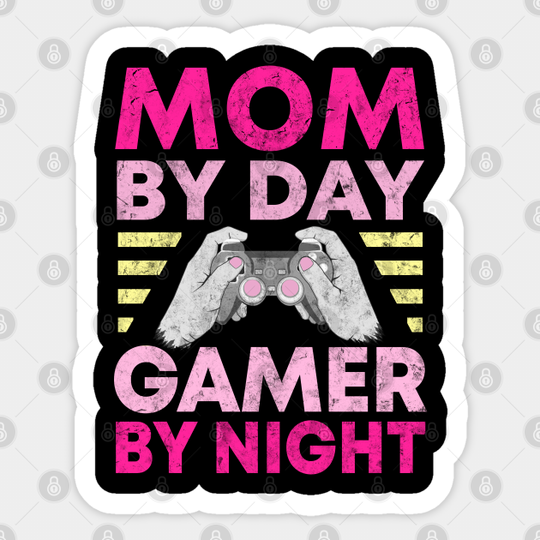 Mom By Day Gamer By Night - Gamer Mom - Sticker