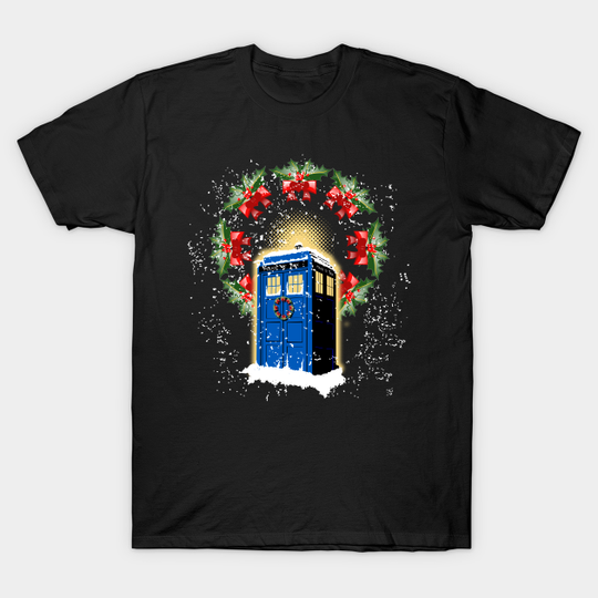 A WARM AND CONFORTABLE TARDIS I N THE SNOWSTORM - Snow - T-Shirt