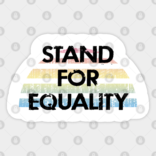 Stand for equality. End violence, brutality. Fight systemic racism. Black lives matter. Justice for all. Stop racial hate. Abuse of power. No place for racist cops. Defund the police - Stop Racism - Sticker