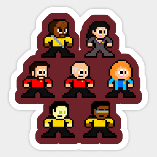 8-bit Star Trek: The Next Generation - Star Trek - Sticker