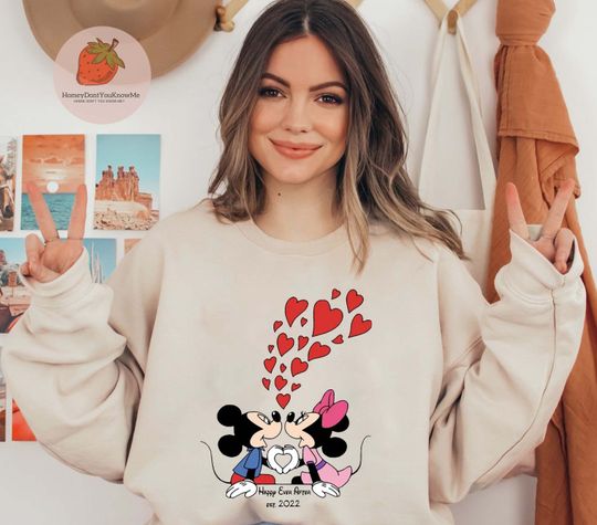 Happy Ever After Valentine Shirt, Custom Year Shirt, Minnie Mickey Shirt, Disney Mickey Shirt