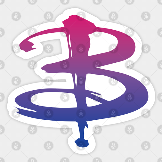 B Logo Bisexual Pride - B Logo - Sticker
