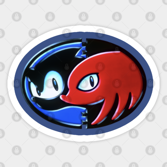 sonic and knuckles - Sonicthehedgehog - Sticker