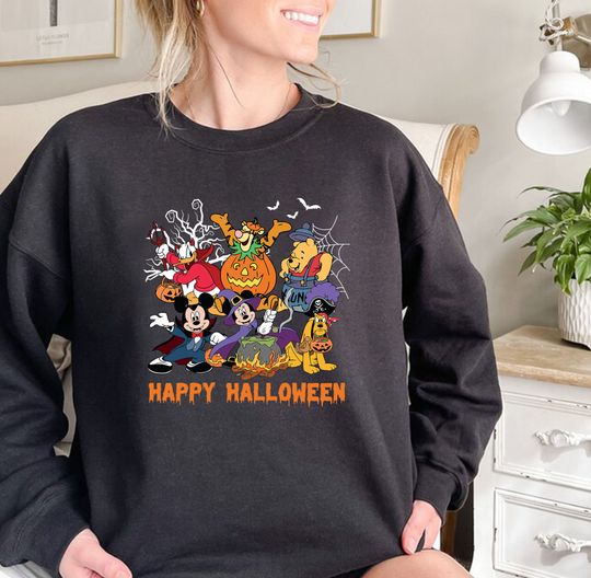 Happy Halloween Disney Mickey Winnie Reunion 2022 Sweatshirt
