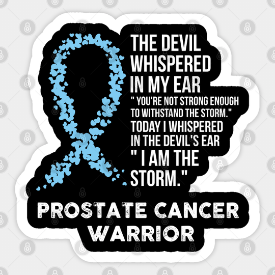 The Devil- Prostate cancer Awareness Support Ribbon - Prostate Cancer - Sticker