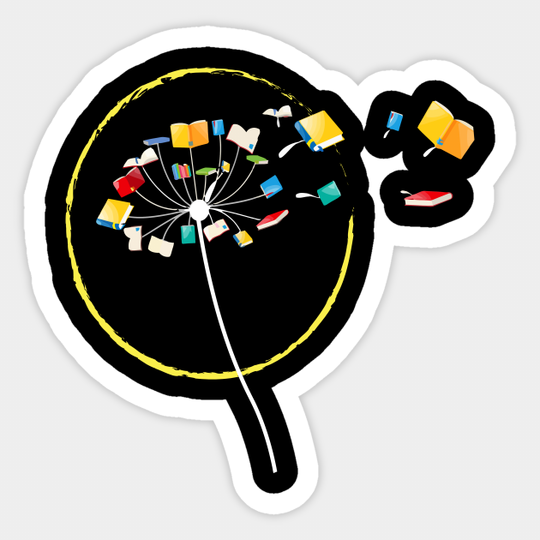 Books Flower Reading Book Literature - Books - Sticker