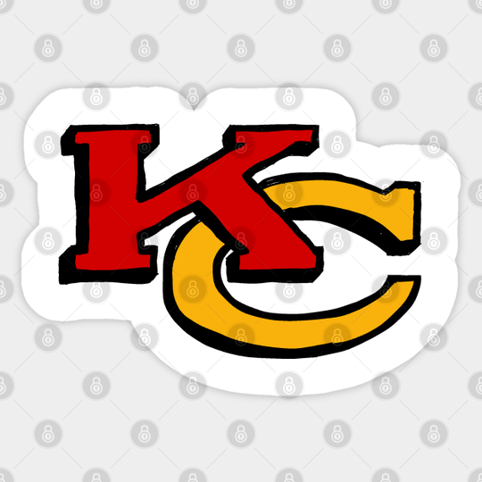 Kansas City Chiefs Hand Drawen Logo - Kansas City Chiefs - Sticker