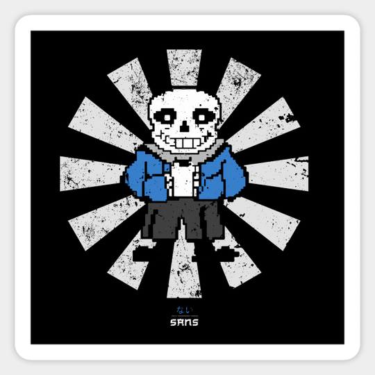 Sans Retro Japanese Undertale - Undertale - Sticker