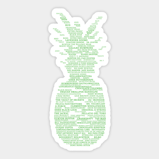 Psych Pineapple Gus Nicknames - Psych - Sticker